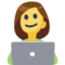 Woman Technologist emoji on Facebook